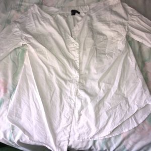 Off the shoulder white top